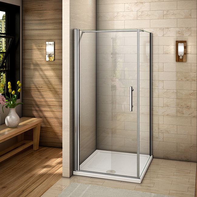 80x76x195cm (duschtür:80cm Seitenwand:76cm)duschkabine Schwingtür Eckeinstieg Duschabtrennung Nano Glas Mit Duschtasse 80x76cm