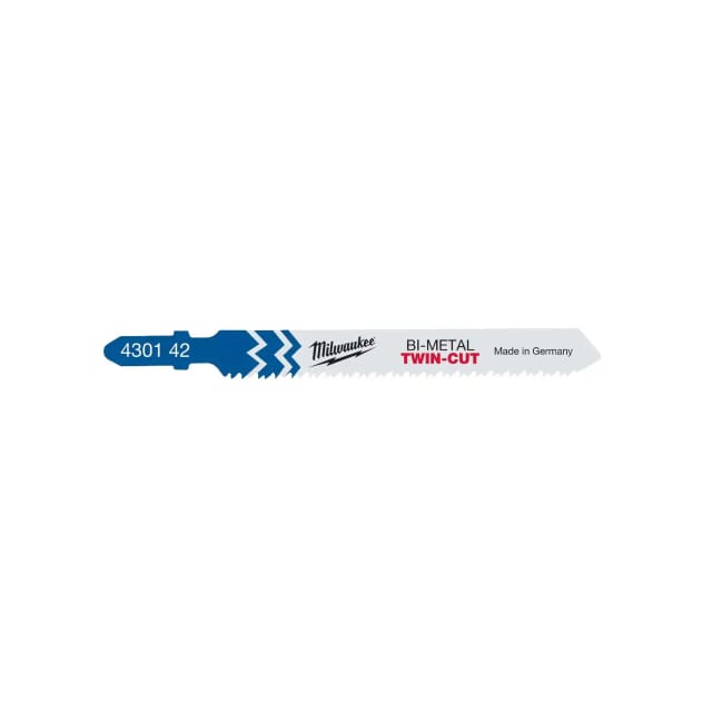 Milwaukee Stichsägeblatt Metall Bi-Metall (91 x 2,5/1,8 mm TWIN-CUT T123XF)