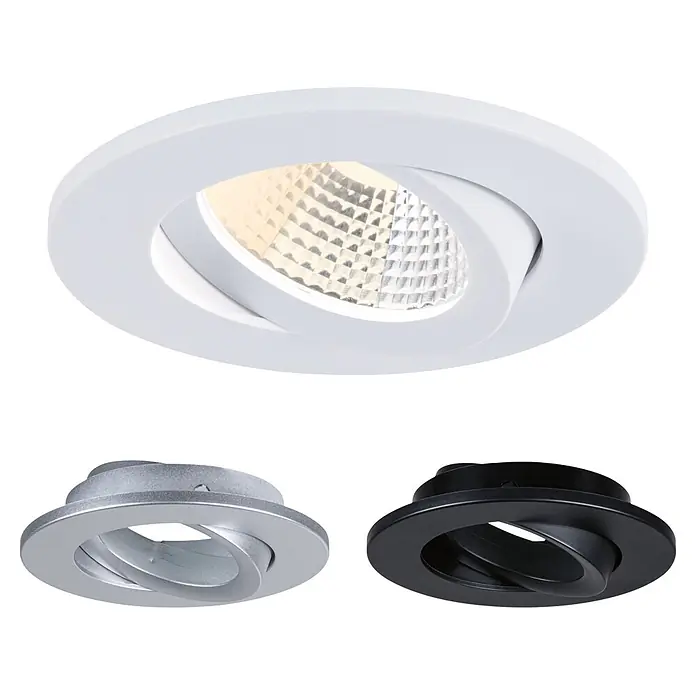 Paulmann LED-Einbauleuchte rund (Ø x H: 8,5 x 6,5 cm, Warmweiß)