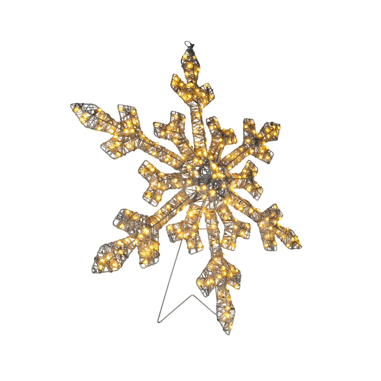 Konstsmide LED Weihnachtsdeko Schneeflocke 200 Dioden 80 cm bernstein Bild 2