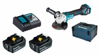 Makita DGA513RGJ 2x 6Ah Akku + Ladegerät