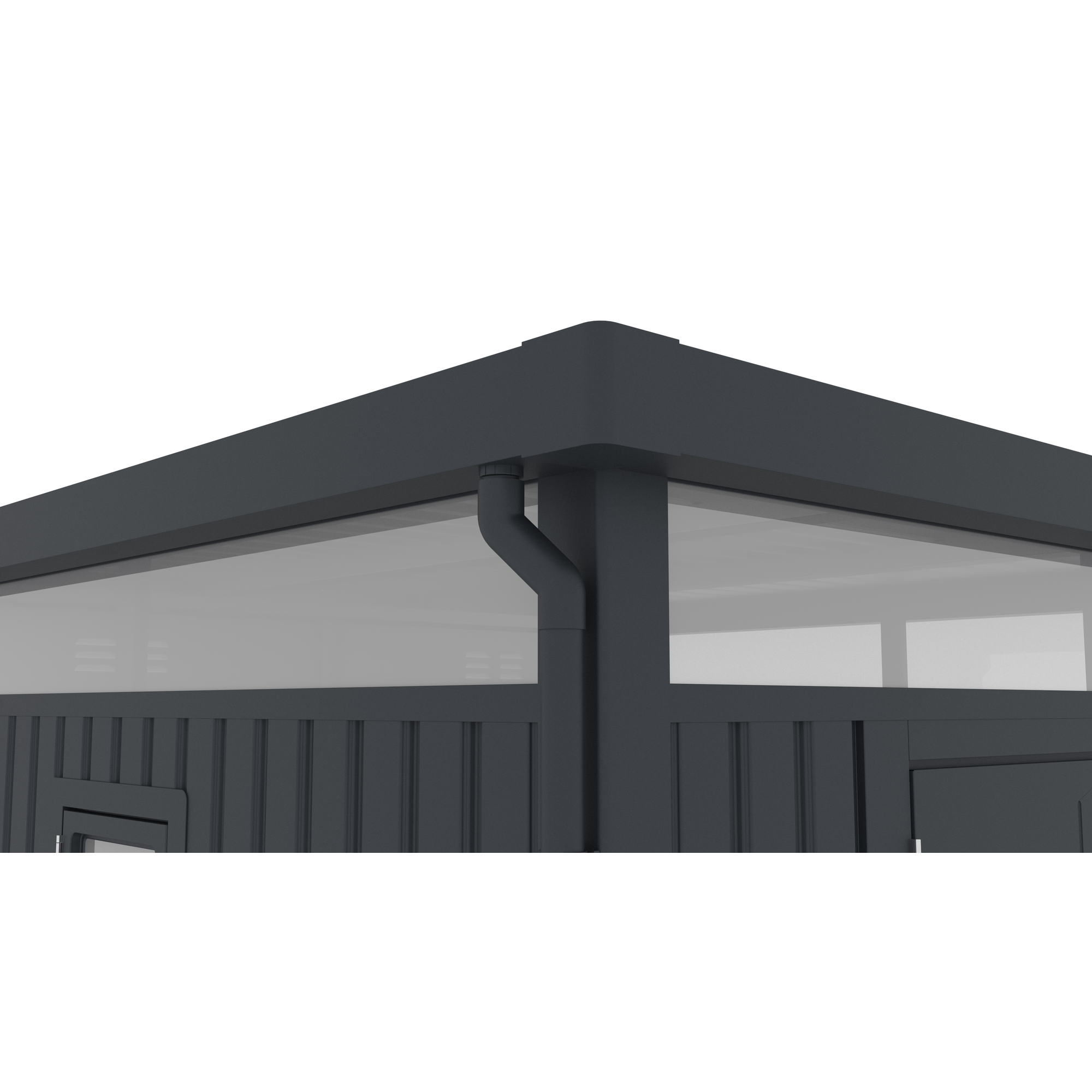 Plats Regenfallrohr-Set für Gerätehaus 'Tom' Kunststoff anthrazit Bild 2