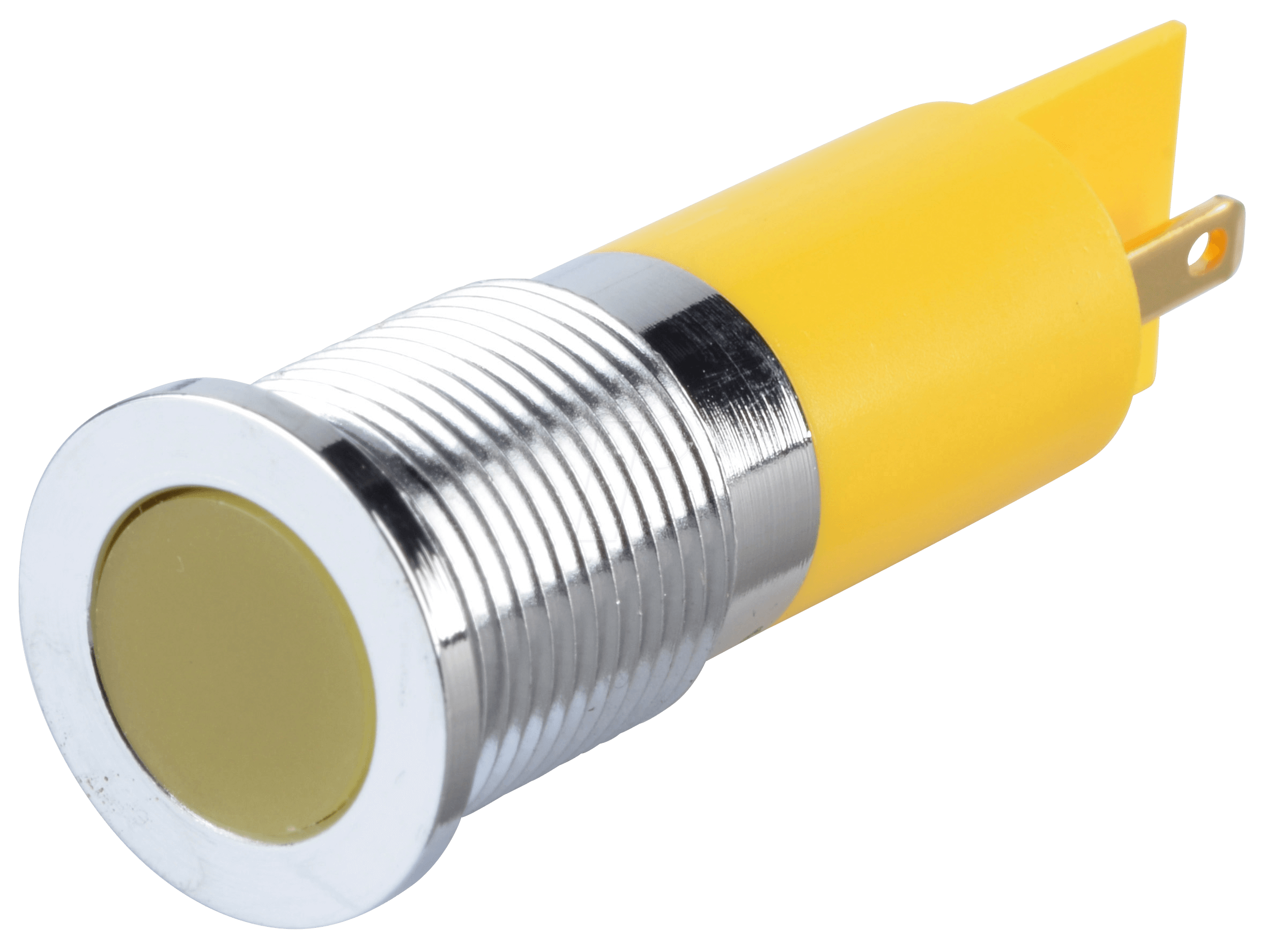 APM Q14F1C Y24E - LED-Signalleuchte, gelb, 24 V, Ø 14 mm, bündig, FASTON
