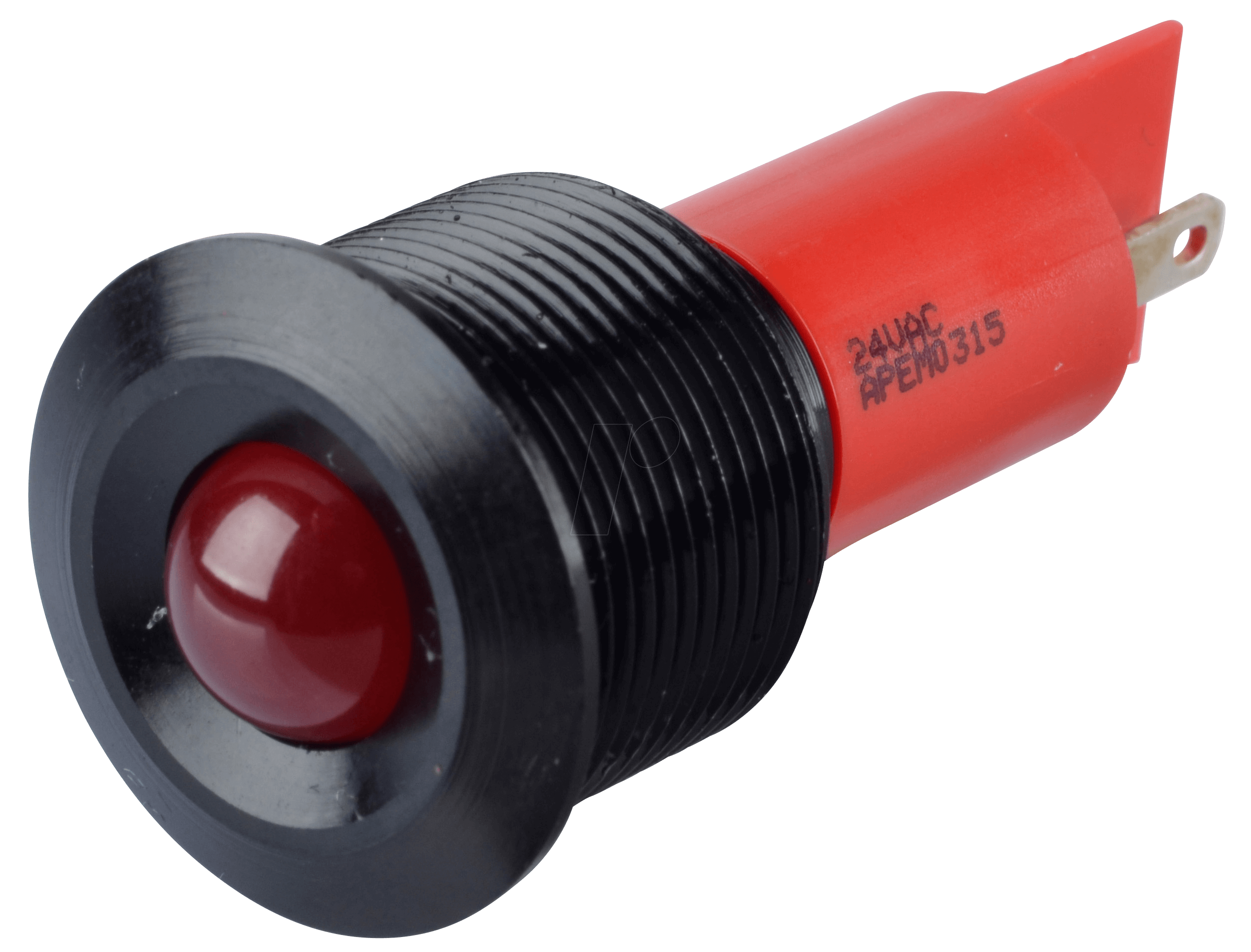 APM Q19P1B R24AE - LED-Signalleuchte, rot, 24 V, Ø 19 mm, vorstehend, FASTON