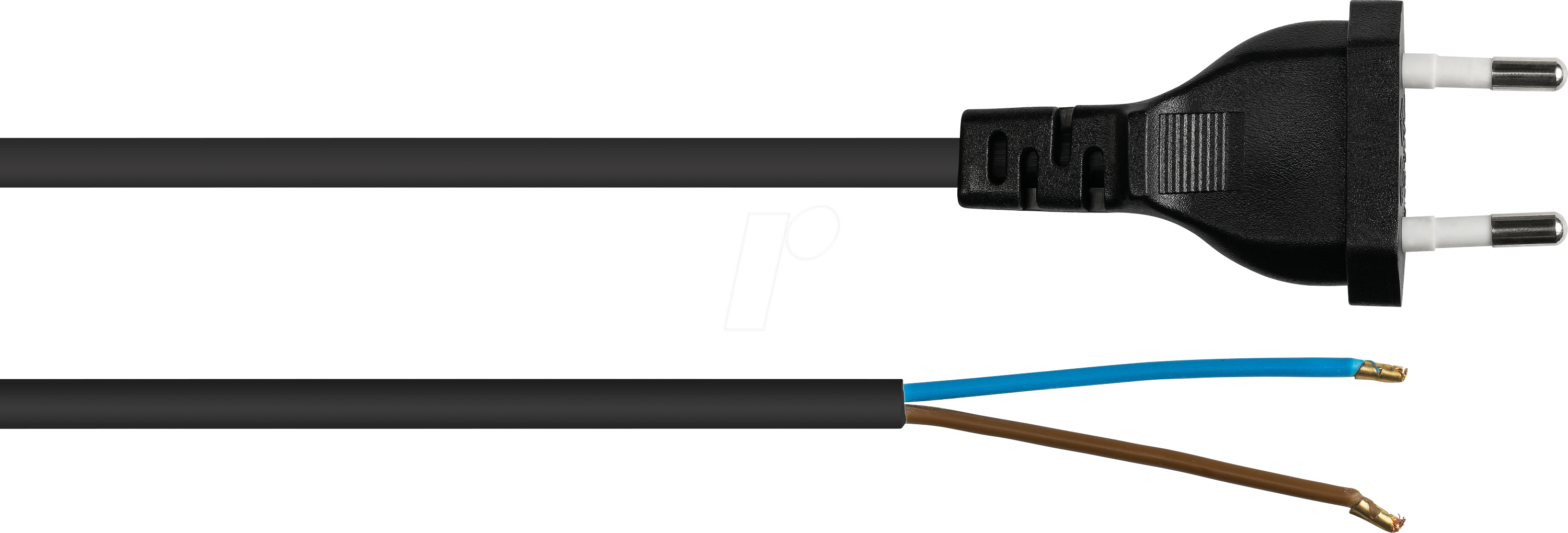 KM SK0385-S030 - Netzkabel, Eurostecker, 3 m, schwarz, offenes Ende