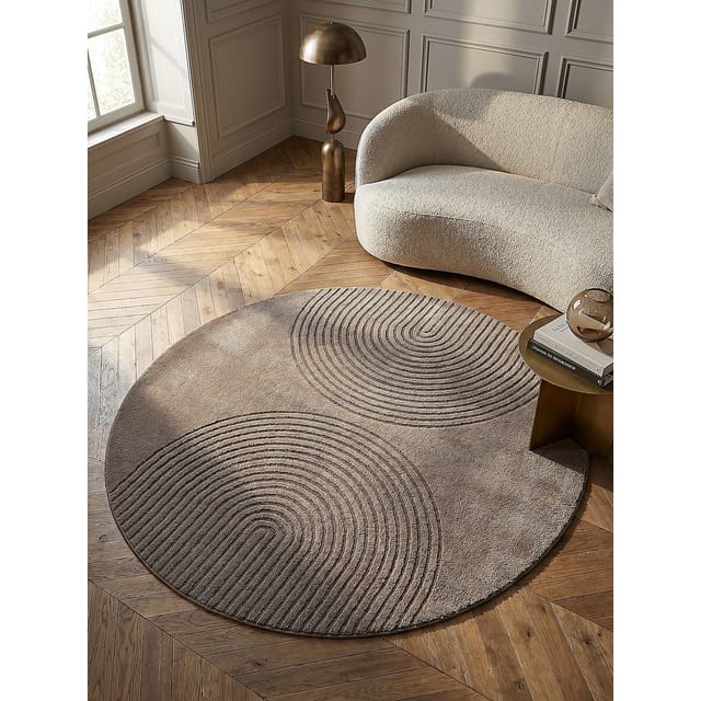 Teppich Kurzflor Braun 120x120 cm - MUOTA Kadima Design