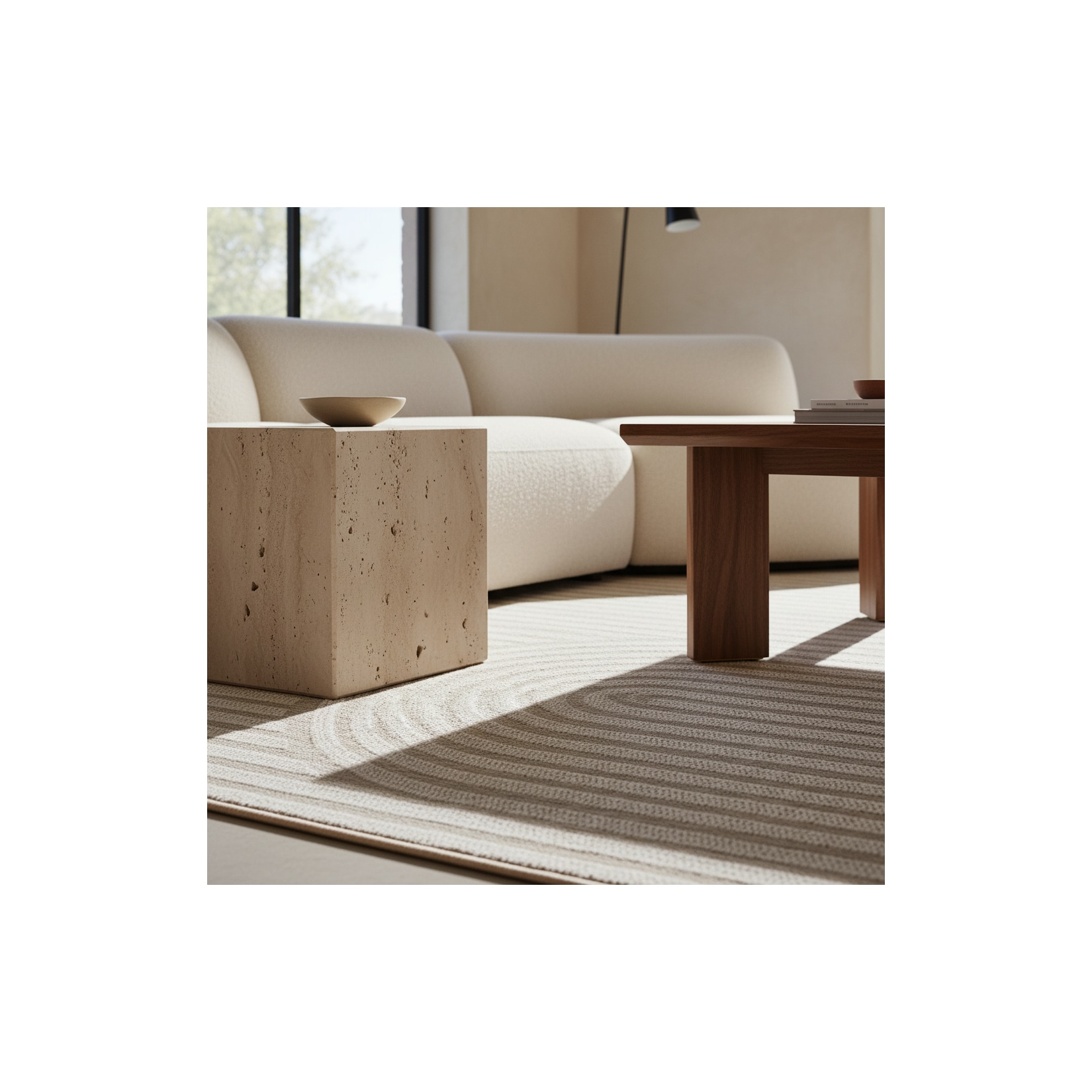 Teppich Outdoor VENTOUX in Beige, im Boho-Stil, 140 x 200 cm