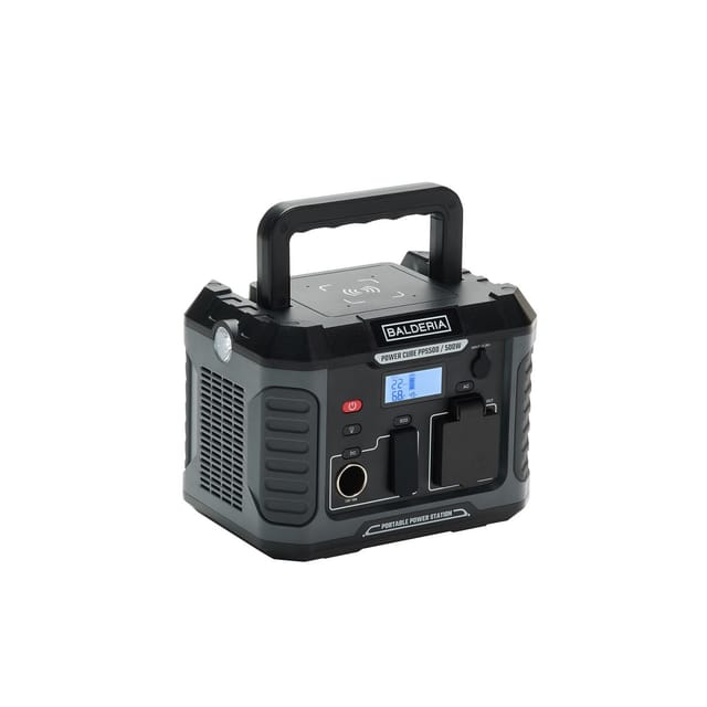 BALDERIA Power Cube 500W - Tragbare Powerstation 400Wh, Stromspeicher