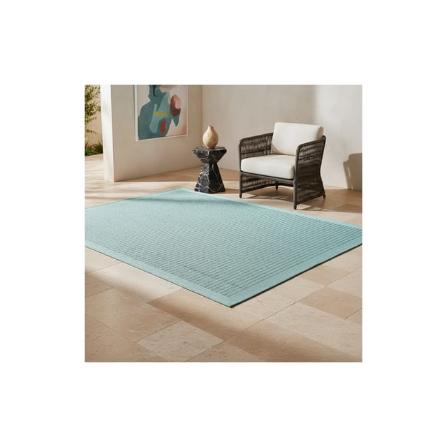 Outdoorteppich DAFNE, einfarbig, Blau, 140 x 200 cm