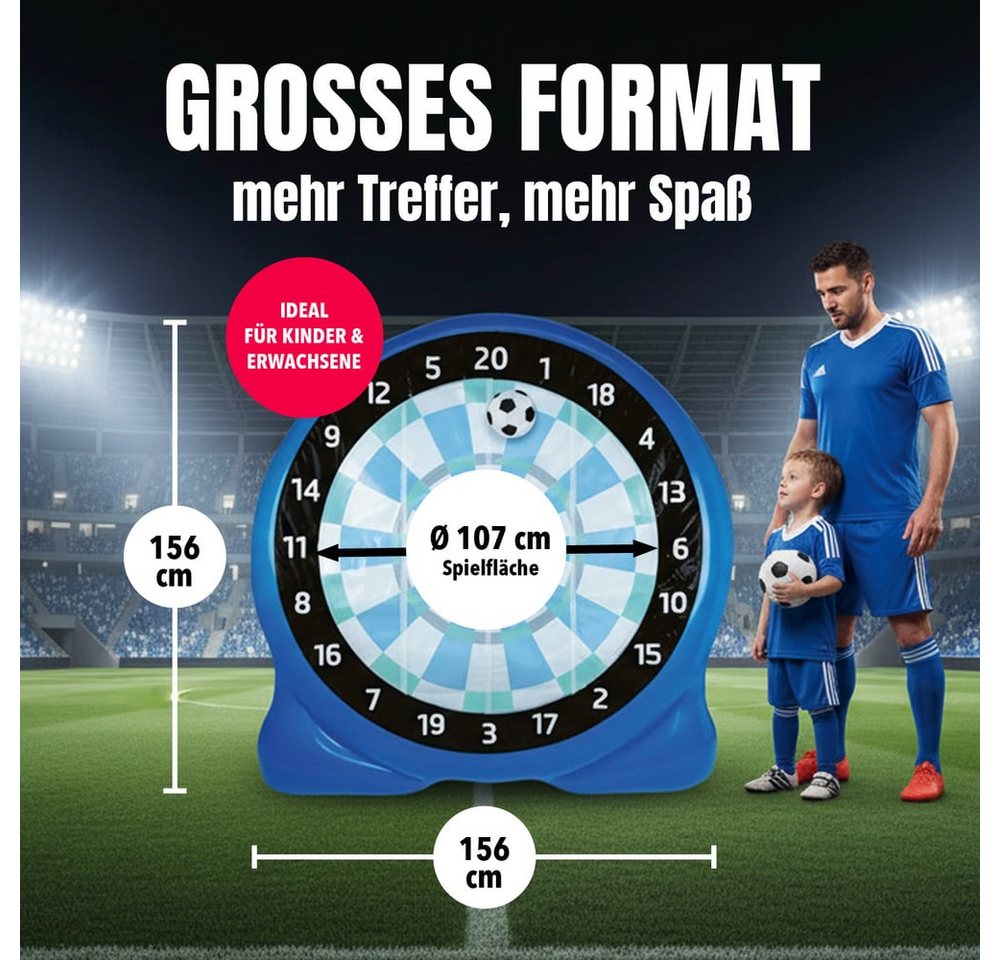 EASYmaxx Fußball-Dartscheibe aufblasbar 156cm blau Bild 2