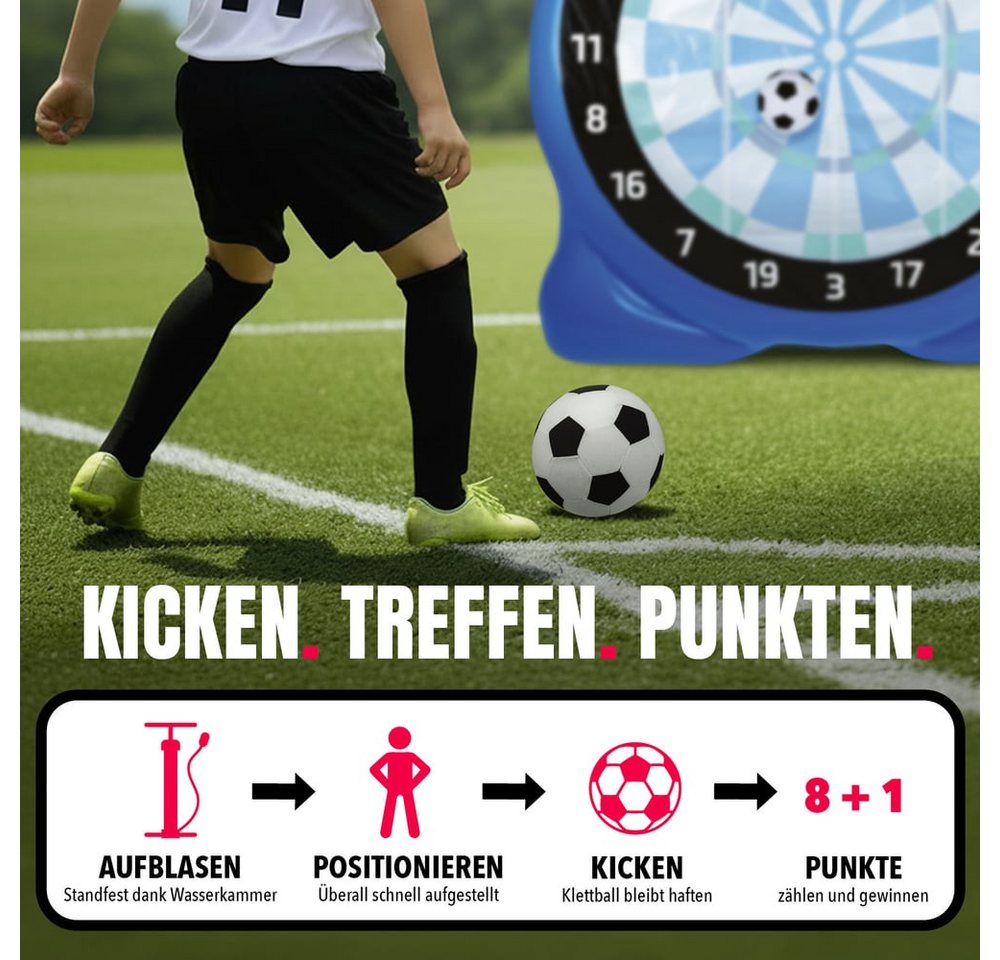 EASYmaxx Fußball-Dartscheibe aufblasbar 156cm blau Bild 4