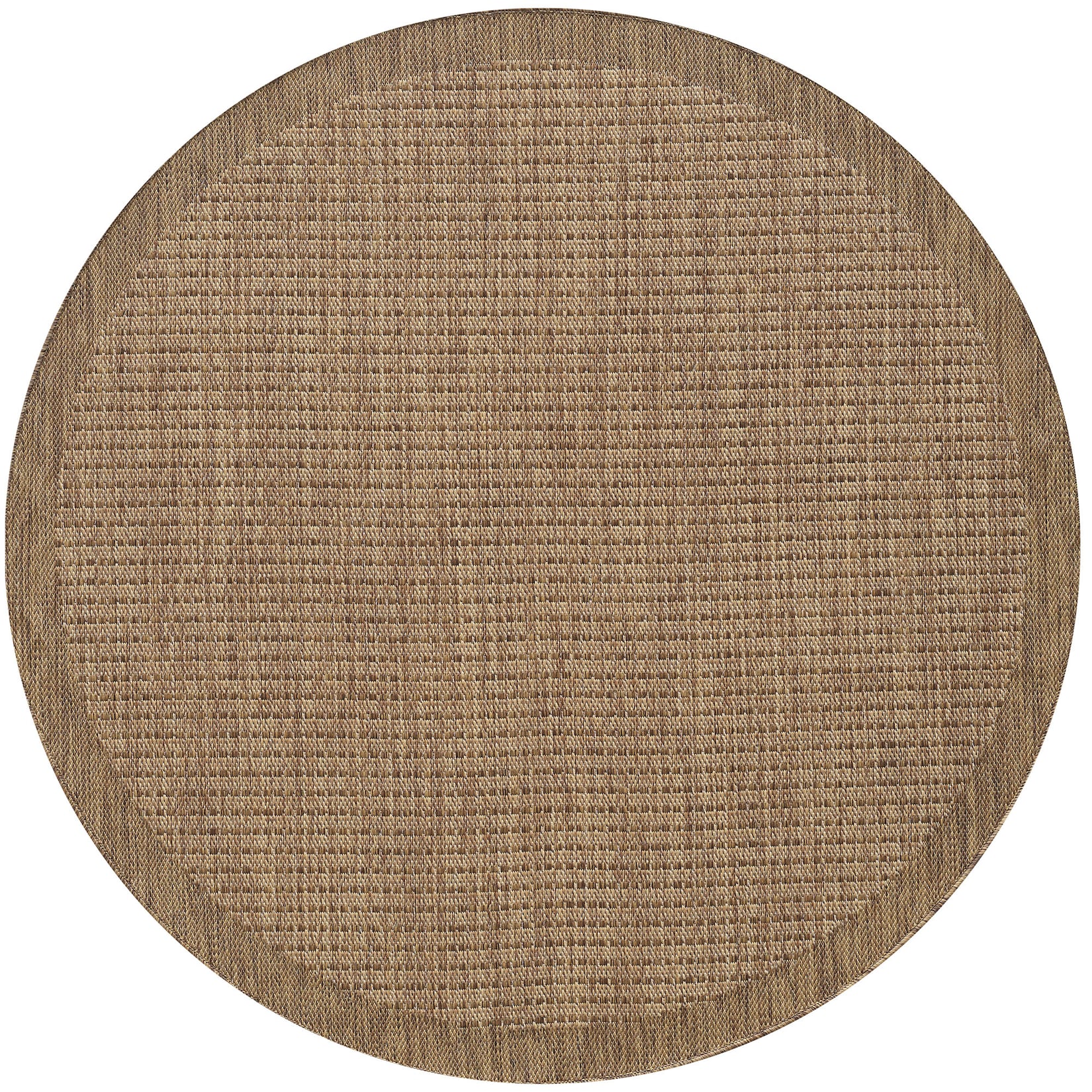 Outdoorteppich DAFNE, einfarbig, Braun, Ø 160 cm