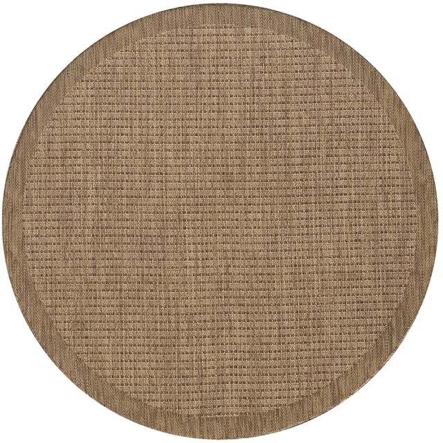 Outdoorteppich DAFNE, einfarbig, Braun, Ø 160 cm