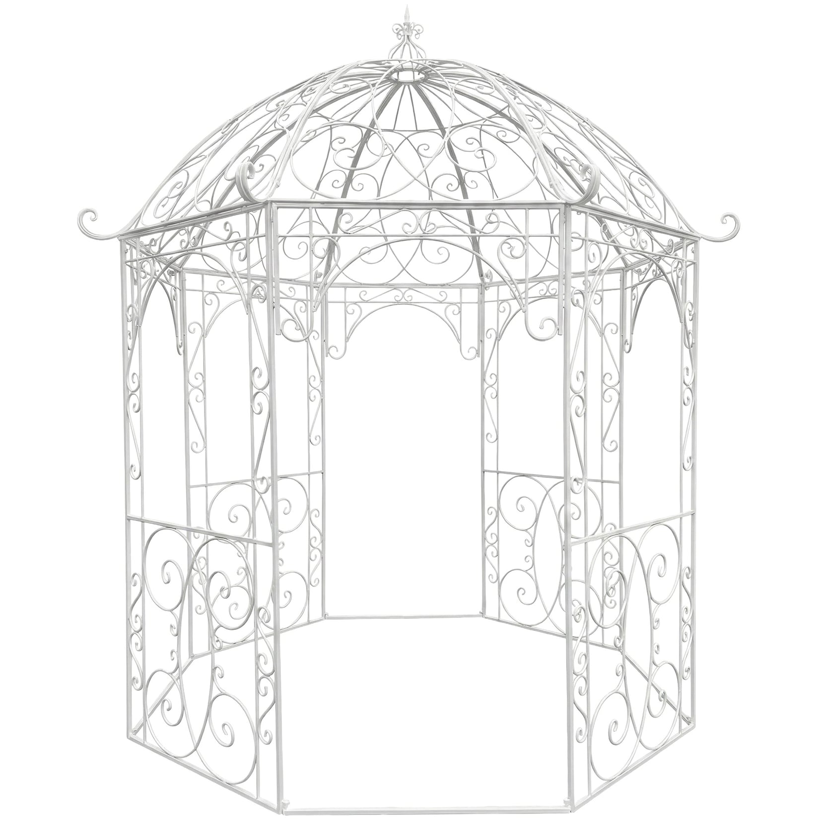 CLP Rosenpavillon aus Eisen Leila, Gartenpavillon im Jugendstil nostalgisch, Rankhilfe pulverbeschichtet für Kletterpflanzen und Rosen