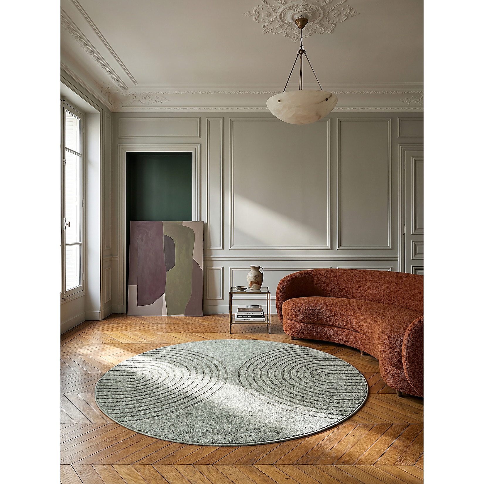 Teppich Kurzflor Grün 120x120 cm - MUOTA Kadima Design