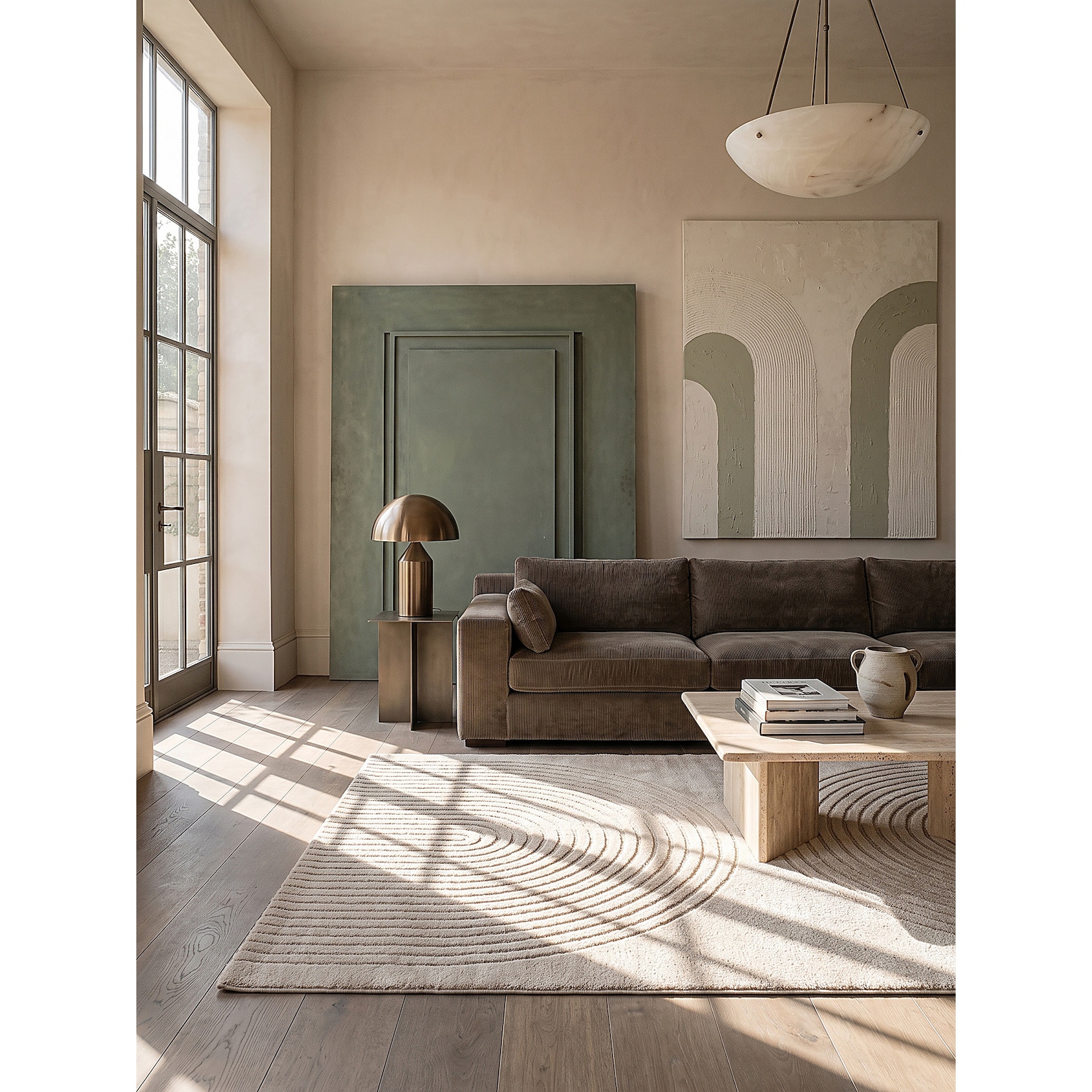 Teppich Kurzflor Beige 160x220 cm - MUOTA Kadima Design