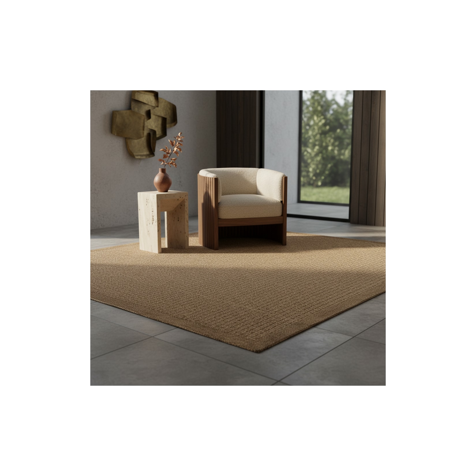 Outdoorteppich DAFNE, einfarbig, Braun, 200 x 290 cm