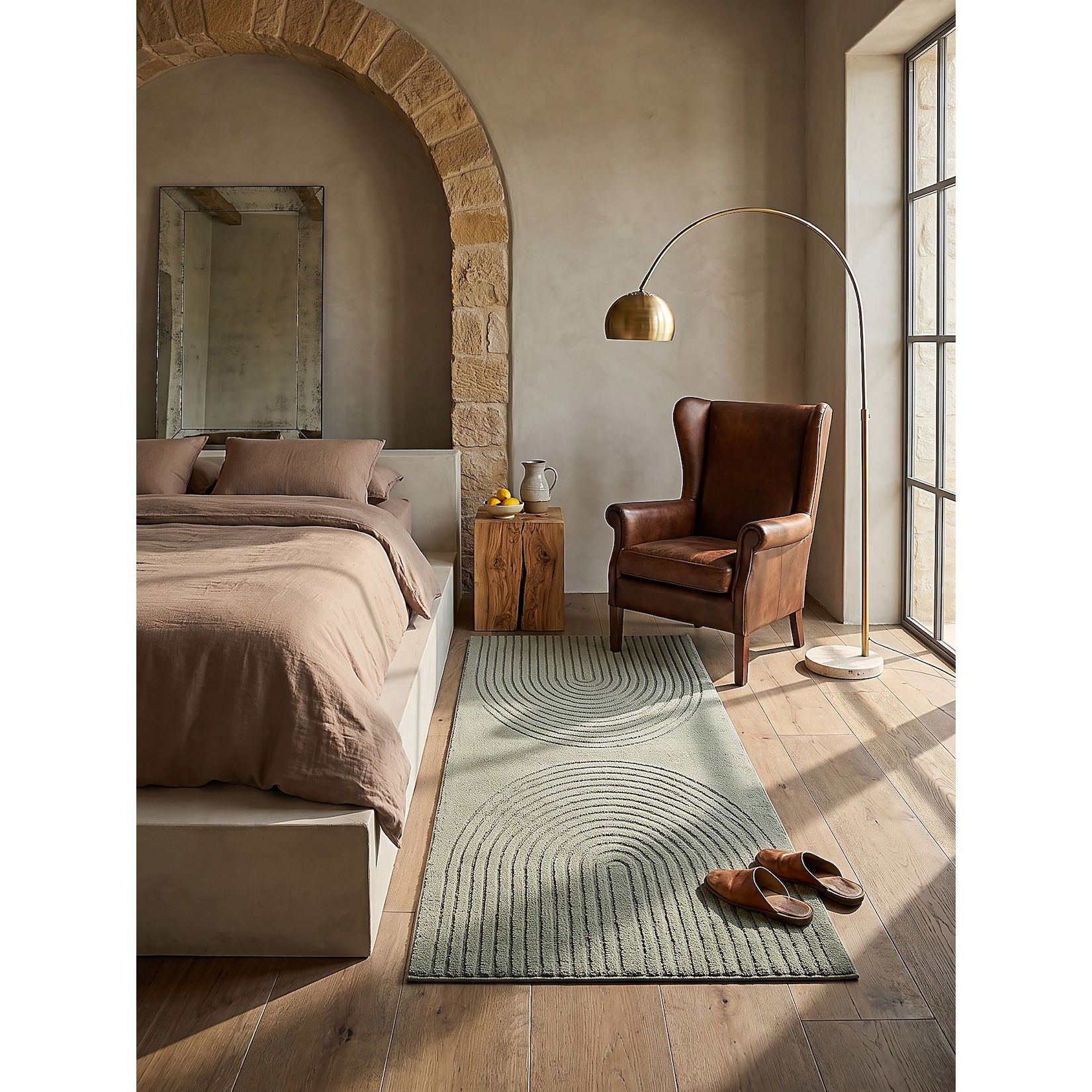 Läufer Kurzflor Grün 80x150 cm - MUOTA Kadima Design