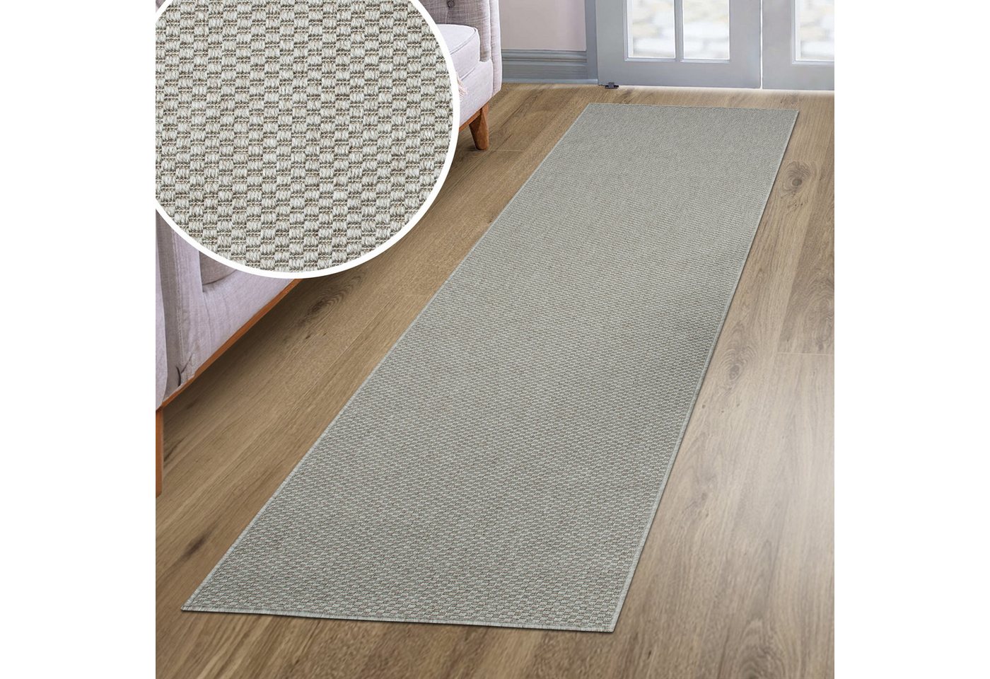 OTTO home Teppich Venedig, in Standard- und Premium-Qualität, 3 mm oder 5 mm Höhe, rechteckig, In- und Outdoor geeignet, Wetterfest & UV-beständig, Sisal-Optik