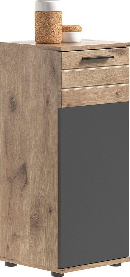 welltime Unterschrank Riga, Breite 37 cm, 1 Tür (Türanschlag wechselbar), 1 Einlegeboden Standschrank, Badmöbel, Badschrank, Schrank, Bad, Badezimmer Bild 2