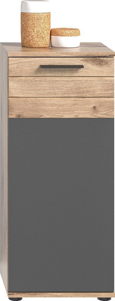 welltime Unterschrank Riga, Breite 37 cm, 1 Tür (Türanschlag wechselbar), 1 Einlegeboden Standschrank, Badmöbel, Badschrank, Schrank, Bad, Badezimmer Bild 5