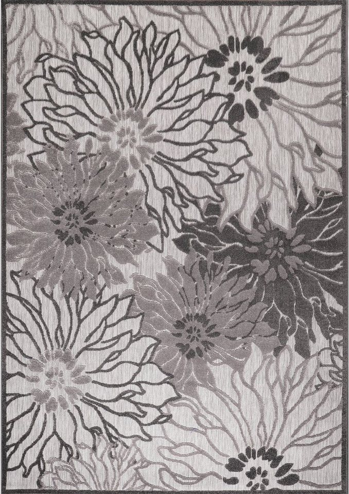 Sanat Teppich Floral 2 Outdoor, auch als Läufer und rund, rechteckig, Höhe: 6 mm, In- und Outdoor geeignet, Blumen, Balkon, Terrasse, Außenbereich Bild 2