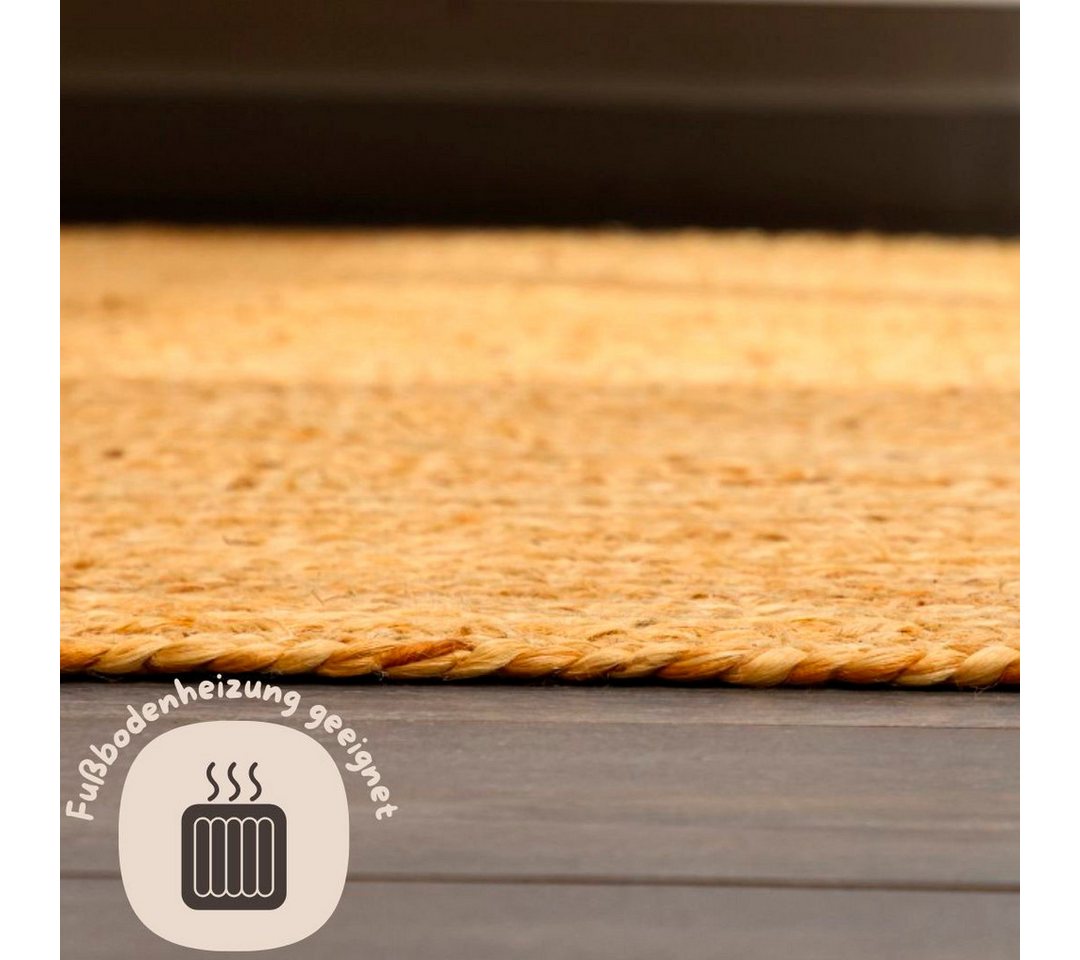 OTTO home Teppich Bjarka, Handwebteppich, rechteckig, Höhe: 10 mm, meliert, 100% Jute, handgewebt, auch als Läufer & in rund erhältlich Bild 4
