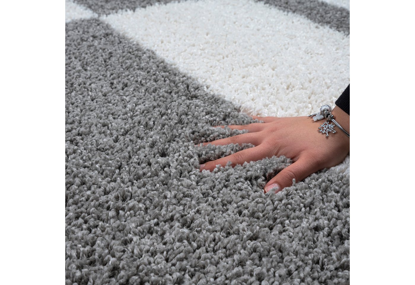 Sanat Hochflor-Teppich Milano 1254, auch als Läufer, rechteckig, Höhe: 30 mm, Hochflor, Wohnzimmer, Schlafzimmer, fußbodenheizungsgeeignet Bild 4