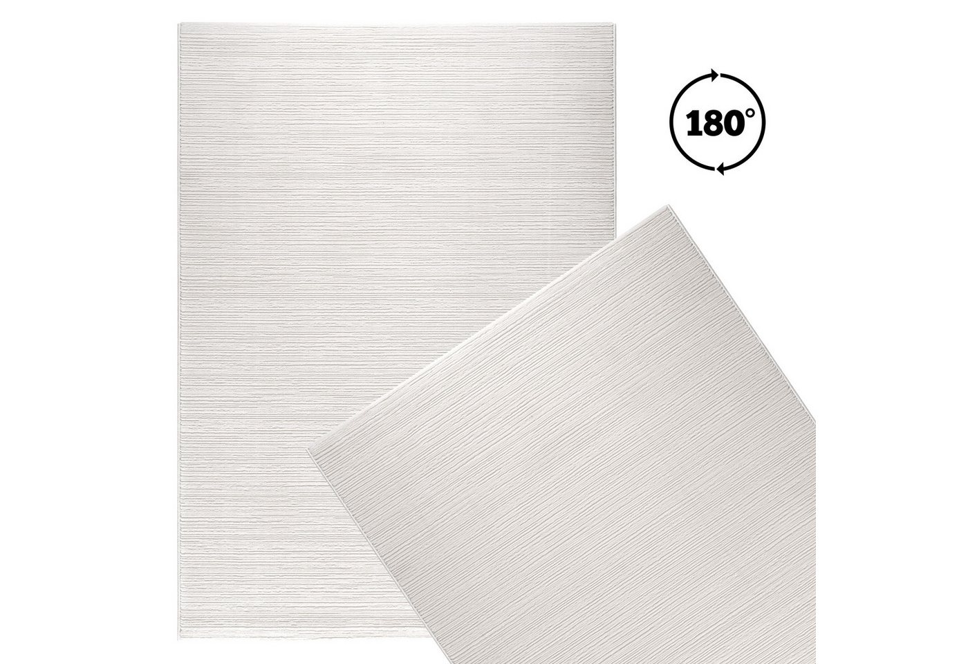 Sehrazat Teppich LIMA, auch als Läufer und in RUnd, rechteckig, Höhe: 10 mm, Kurzflor, Linienstruktur, leichter Glanz, Wohnzimmer Bild 3