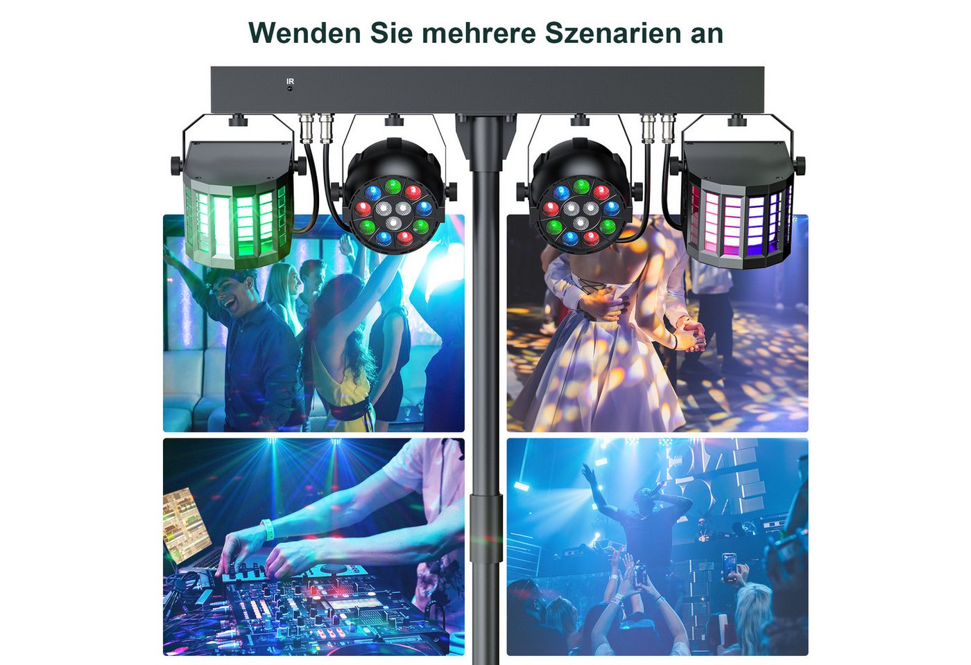 ZonQoonz Discolicht 60W LED-PAR-Scheinwerfer RGBW – mit vielseitigem Montagebügel Bild 2