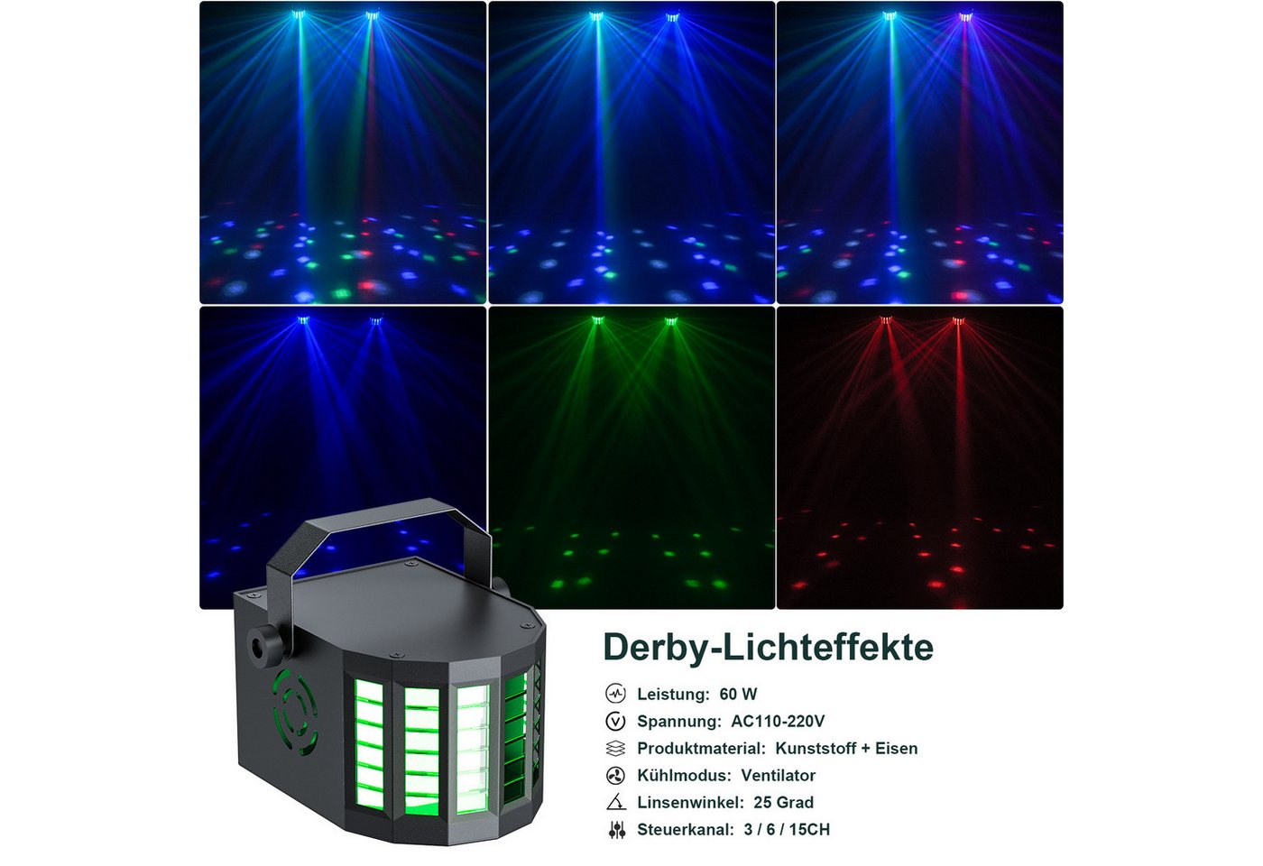 ZonQoonz Discolicht 60W LED-PAR-Scheinwerfer RGBW – mit vielseitigem Montagebügel Bild 3
