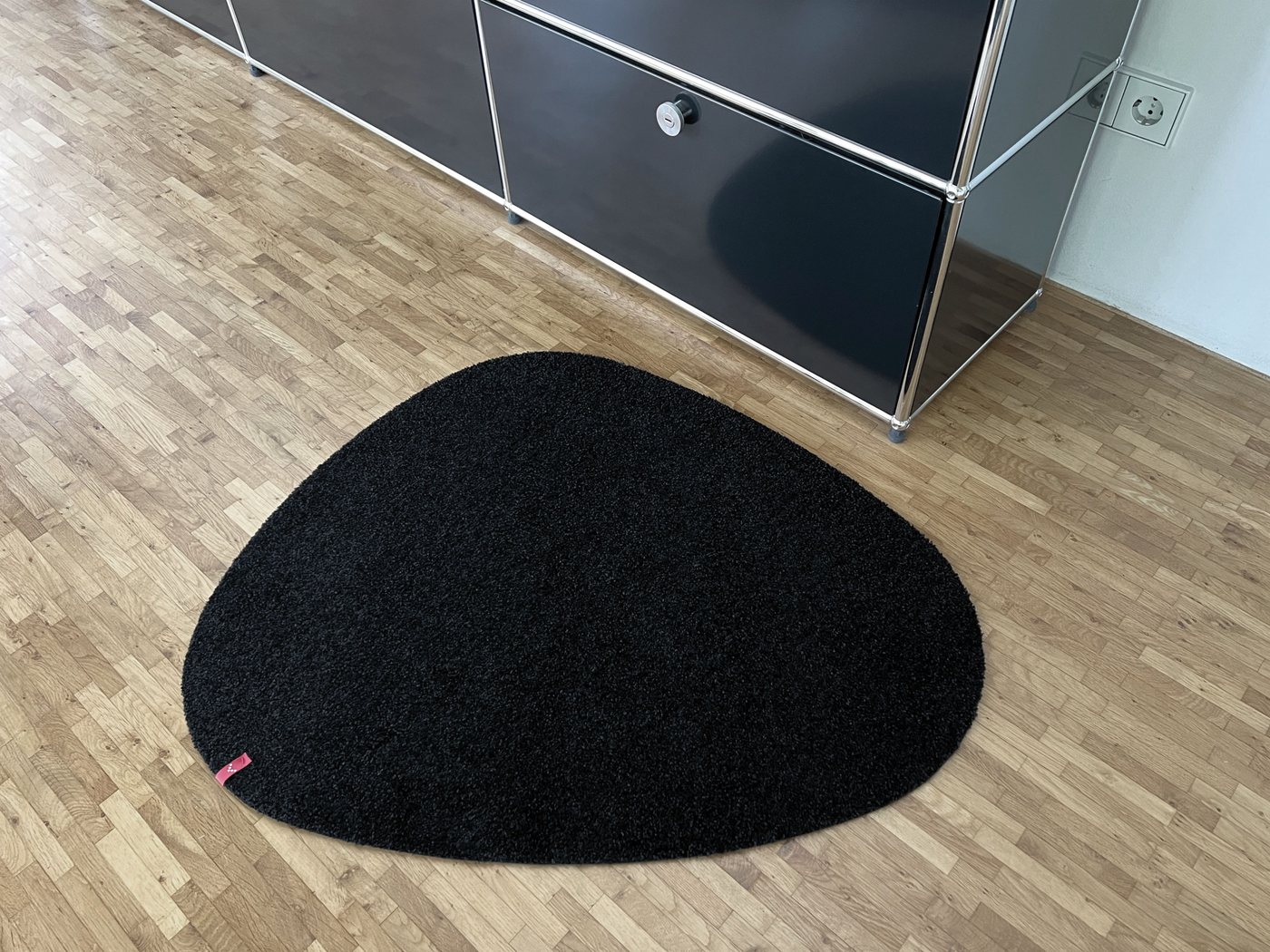 Keilbach Designprodukte Fußmatte kiesel 84 x75 cm, unregelmäßig, Höhe: 9 mm, 30°C waschbar, rutschfest, dünn, dichtgewoben, robust