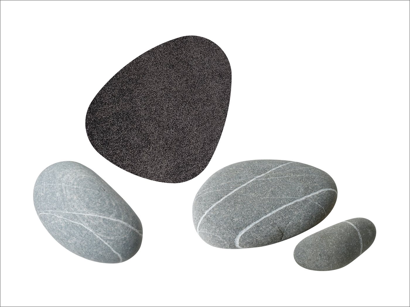 Keilbach Designprodukte Fußmatte kiesel 84 x75 cm, unregelmäßig, Höhe: 9 mm, 30°C waschbar, rutschfest, dünn, dichtgewoben, robust Bild 5