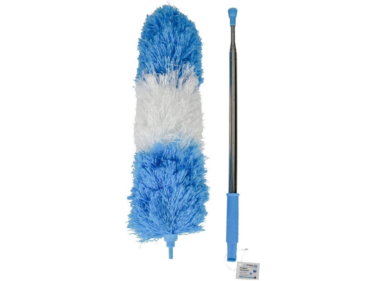BENSON Staubwedel Flexibler Teleskop-Staubwedel 248 cm Ausziehbar Antistatisch Waschbar (2-St., 1er-Set & 2er-Set & 3er-Set), Ausziehbarer Staubwedel (78–248 cm) aus Edelstahl mit flexiblem Kopf Bild 4