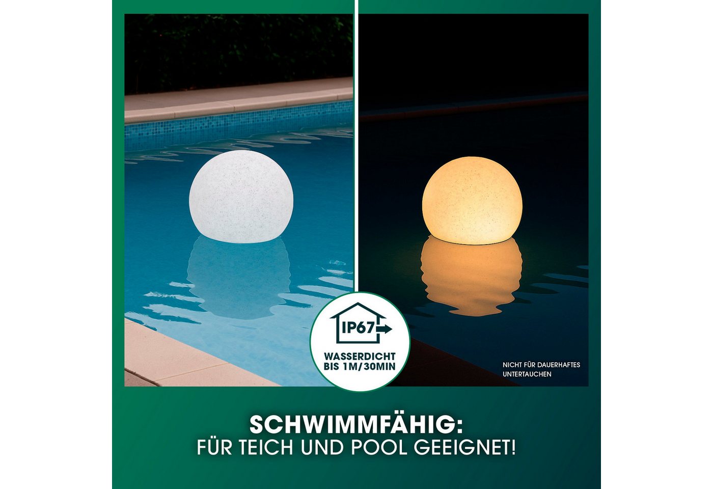 EASYmaxx LED Solarleuchte LED Solarleuchte mit Farbwechsel, Deko Gartenleuchte mit LED, 30 cm, ideal für Garten, Terrasse, Balkon