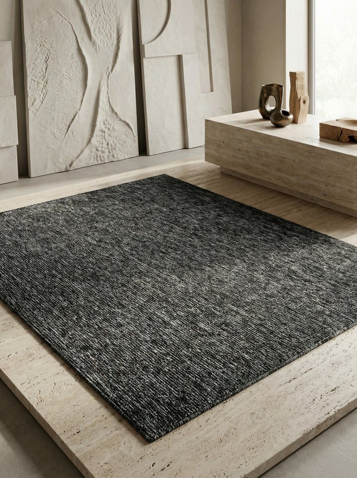KADIMA DESIGN Teppich AMMER Wohnzimmer Schlafzimmer Waschbar Wohnzimmerteppich Esszimmer, Rechteckig, Höhe: 7 mm, Anthrazit, 60x100 cm, Strapazierfähig Waschbar Bild 5