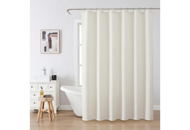 LuxusKollektion Duschvorhang Waffel Duschvorhang Anti Schimmel Badewanne Vorhang Set wasserdicht