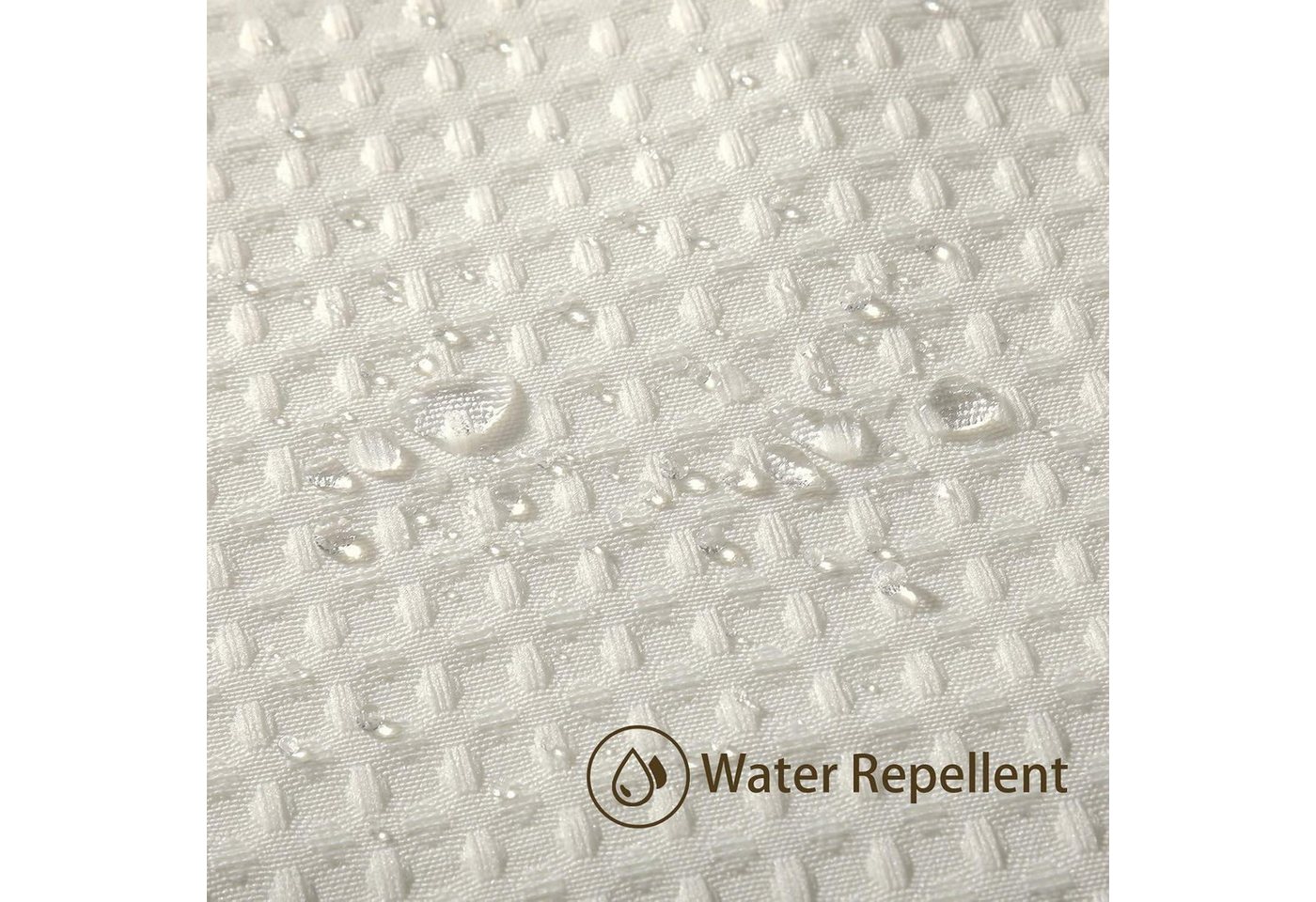 LuxusKollektion Duschvorhang Waffel Duschvorhang Anti Schimmel Badewanne Vorhang Set wasserdicht Bild 5