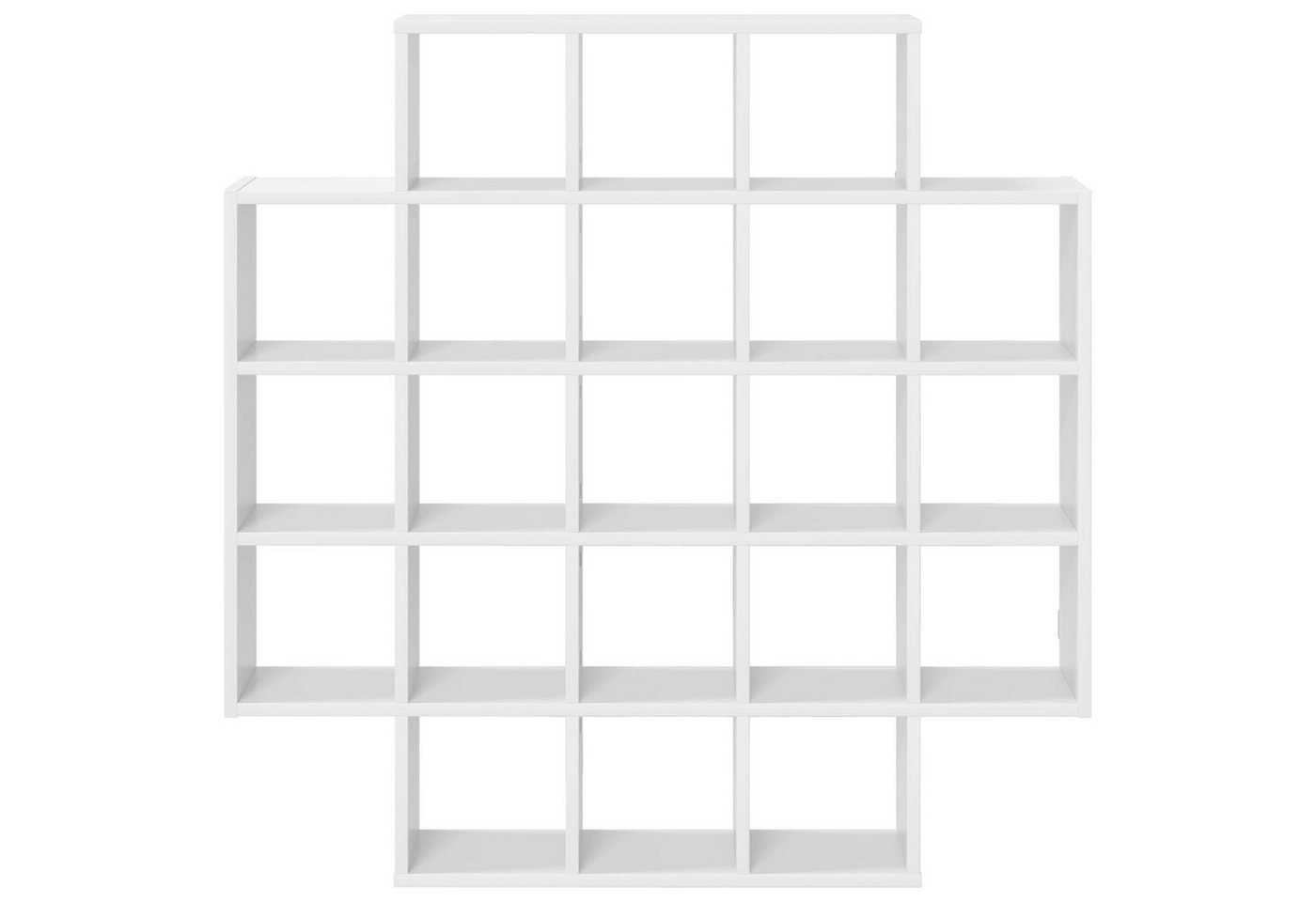 vidaXL Regal Wandregal Weiß 100 x 13 x 100 cm Holzwerkstoff, 1-tlg. Bild 2