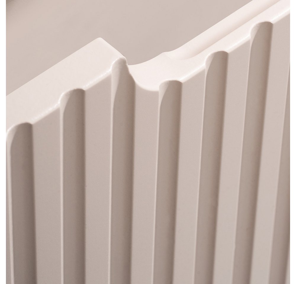 Lomadox Waschbeckenschrank NEWPORT-56-CASHMERE 80 cm breit in kaschmir, gerillte Front, 1 Schubladen