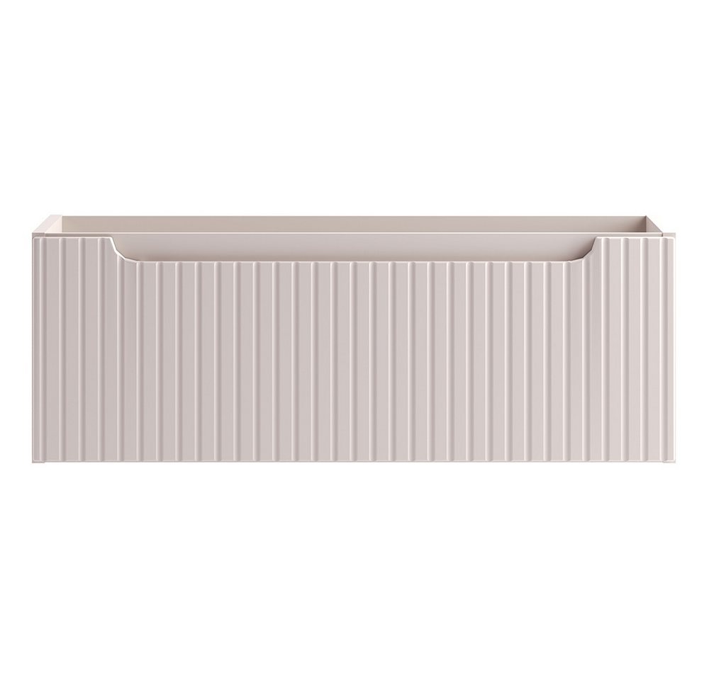 Lomadox Waschbeckenschrank NEWPORT-56-CASHMERE 80 cm breit in kaschmir, gerillte Front, 1 Schubladen Bild 2