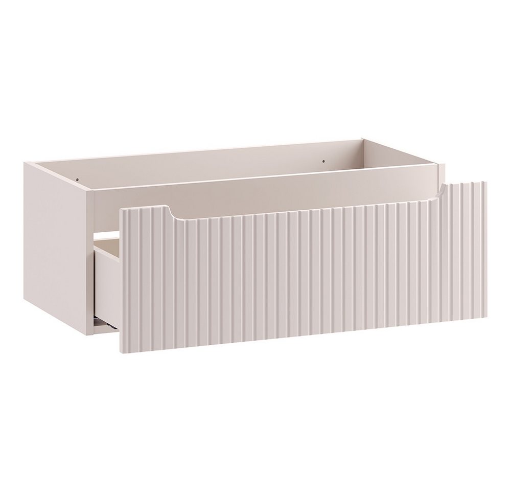 Lomadox Waschbeckenschrank NEWPORT-56-CASHMERE 80 cm breit in kaschmir, gerillte Front, 1 Schubladen Bild 3
