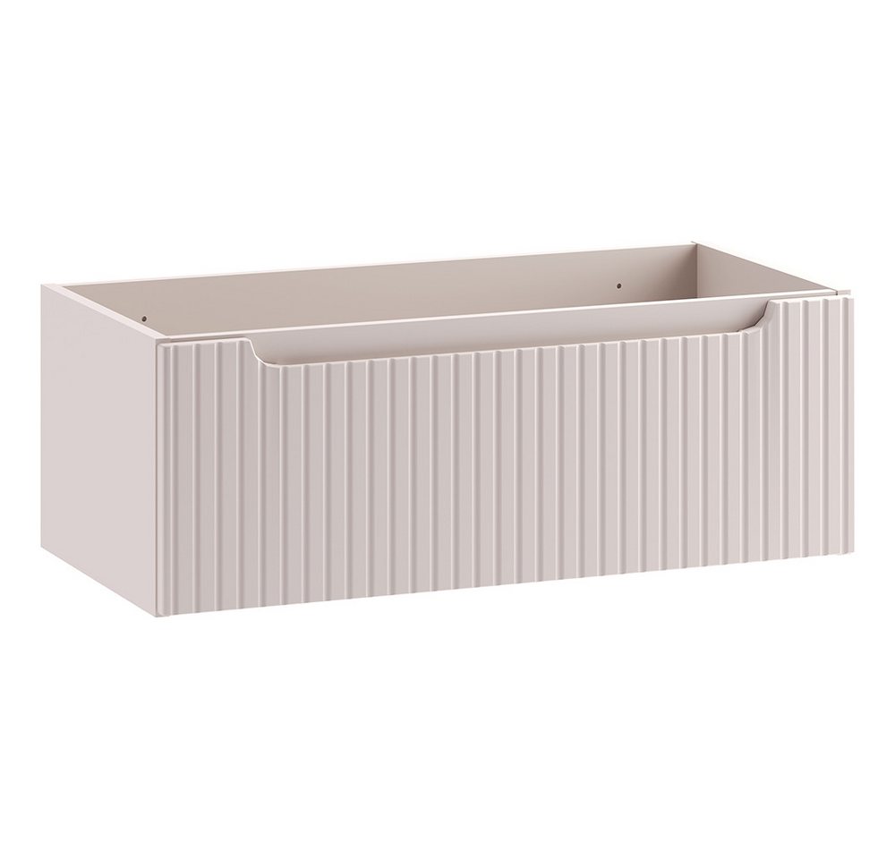 Lomadox Waschbeckenschrank NEWPORT-56-CASHMERE 80 cm breit in kaschmir, gerillte Front, 1 Schubladen Bild 4