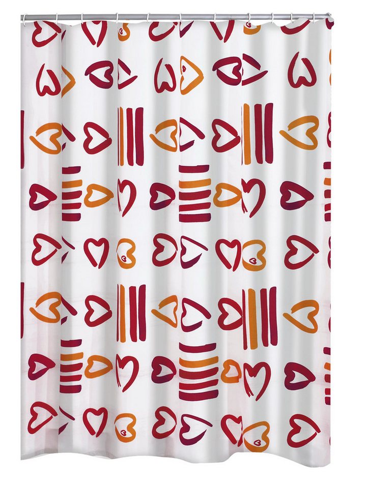 Ridder Duschvorhang Lovely rot Breite 180 cm Bild 2