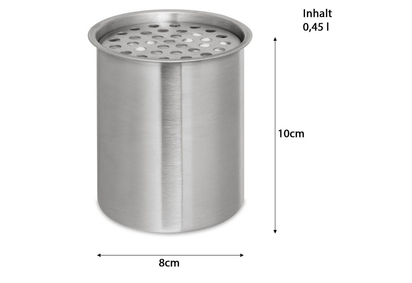 Moritz Dekokamin Edelstahl Dose 0,45 l NEU Bio Ethanol Dose 0,45 mit Wolle, Edelstahl, Standkamin Ethanolbrenner Glasfeuer Terrassenfeuer Kamin Bild 5