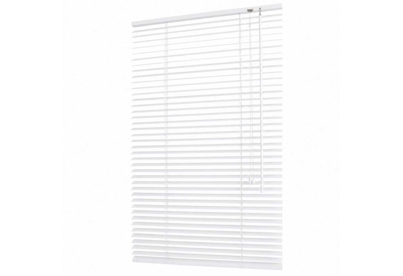 Sekey Jalousie Jalousie Holzjalousie Holz Rollo Plissee Echtholz Lamelle 35mm Weiss, Montagemöglichkeiten: Mit oder ohne Bohren