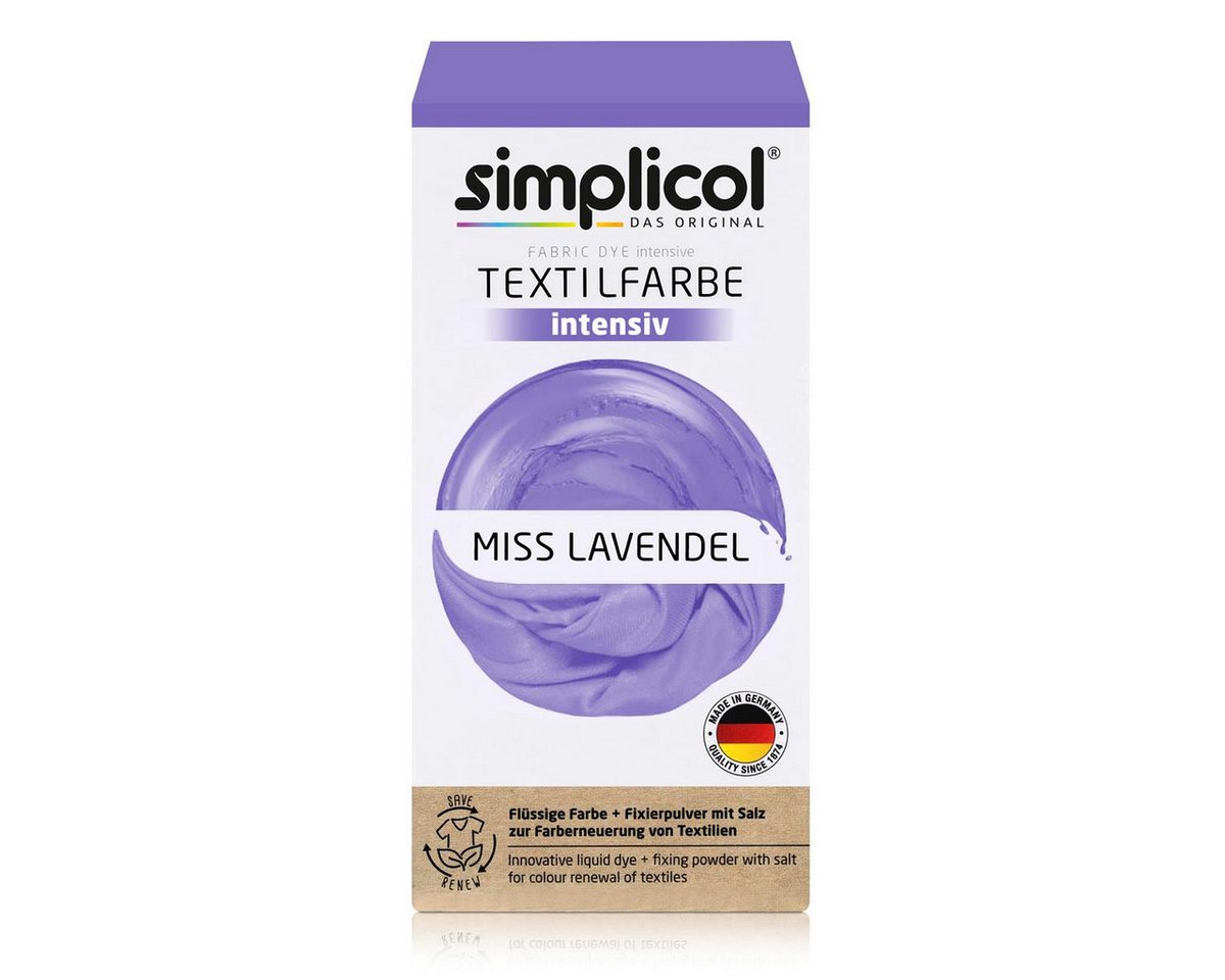 simplicol Textilfarbe Simplicol Textilfarbe intensiv Miss Lavendel Flüssigfarbe, Fixierer (1