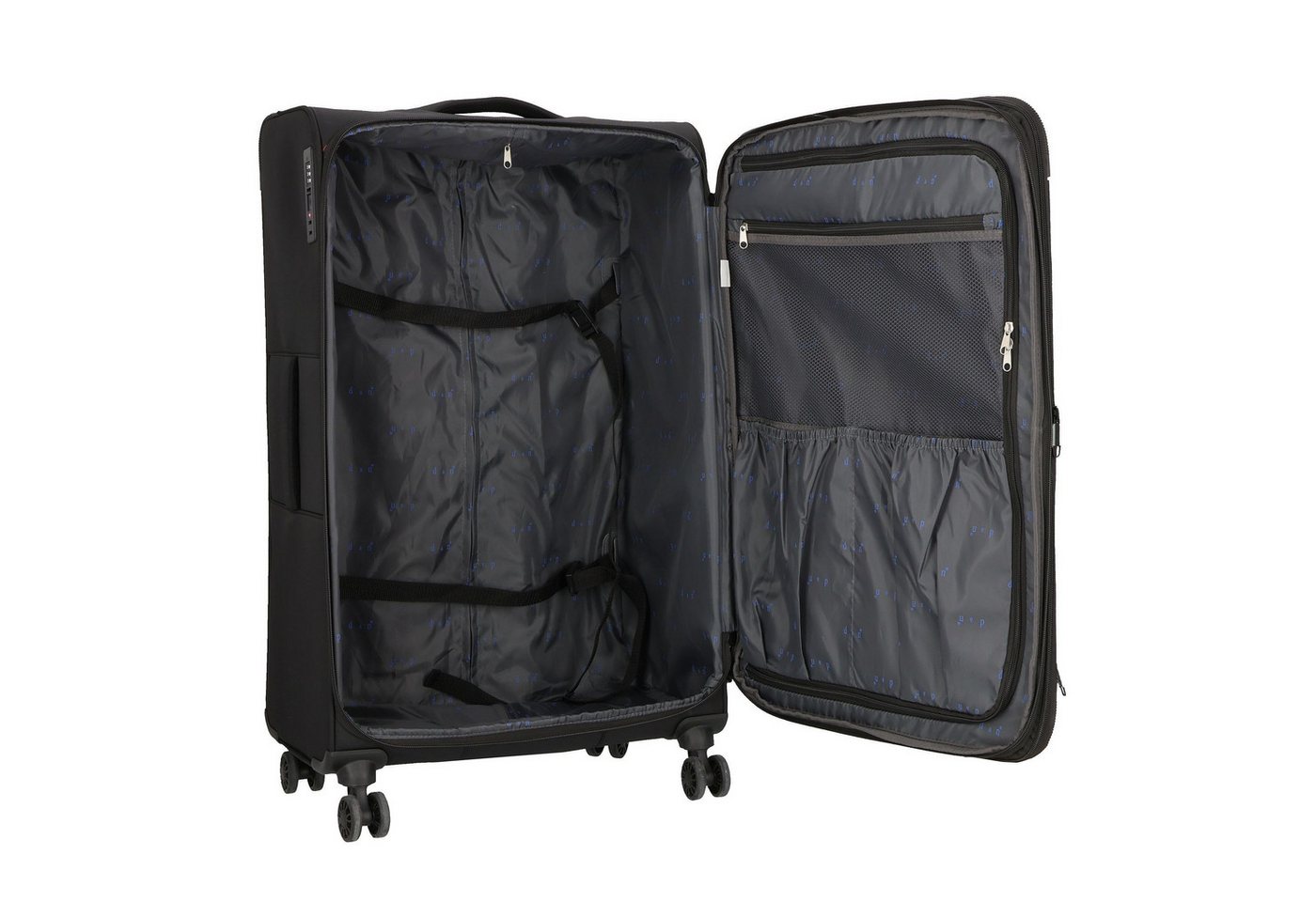 D&N Weichgepäck-Trolley Travel Line, 4 Rollen, Polyester Bild 4