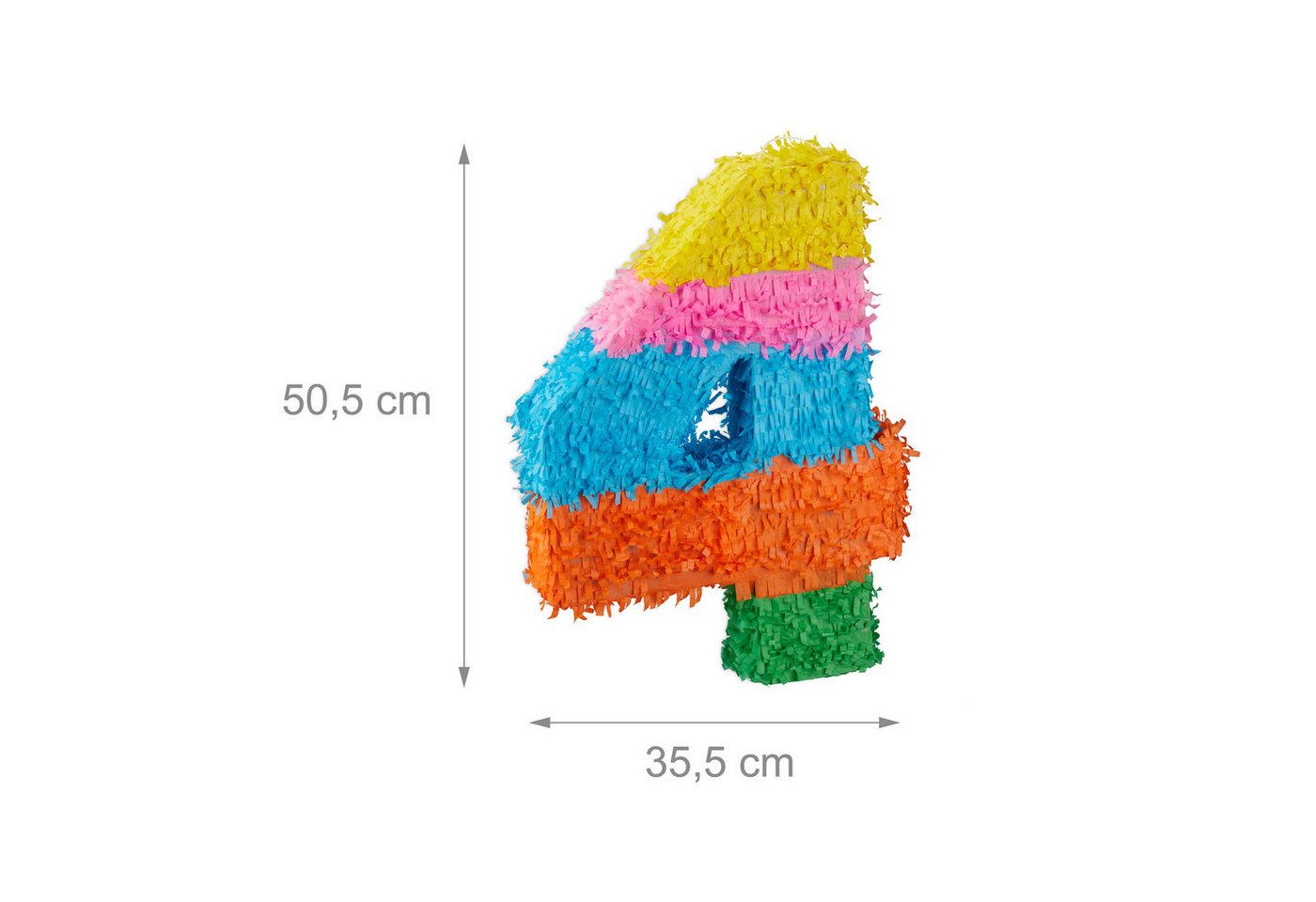 relaxdays Pinata Zahl mit Stab und Maske, 4 Bild 4