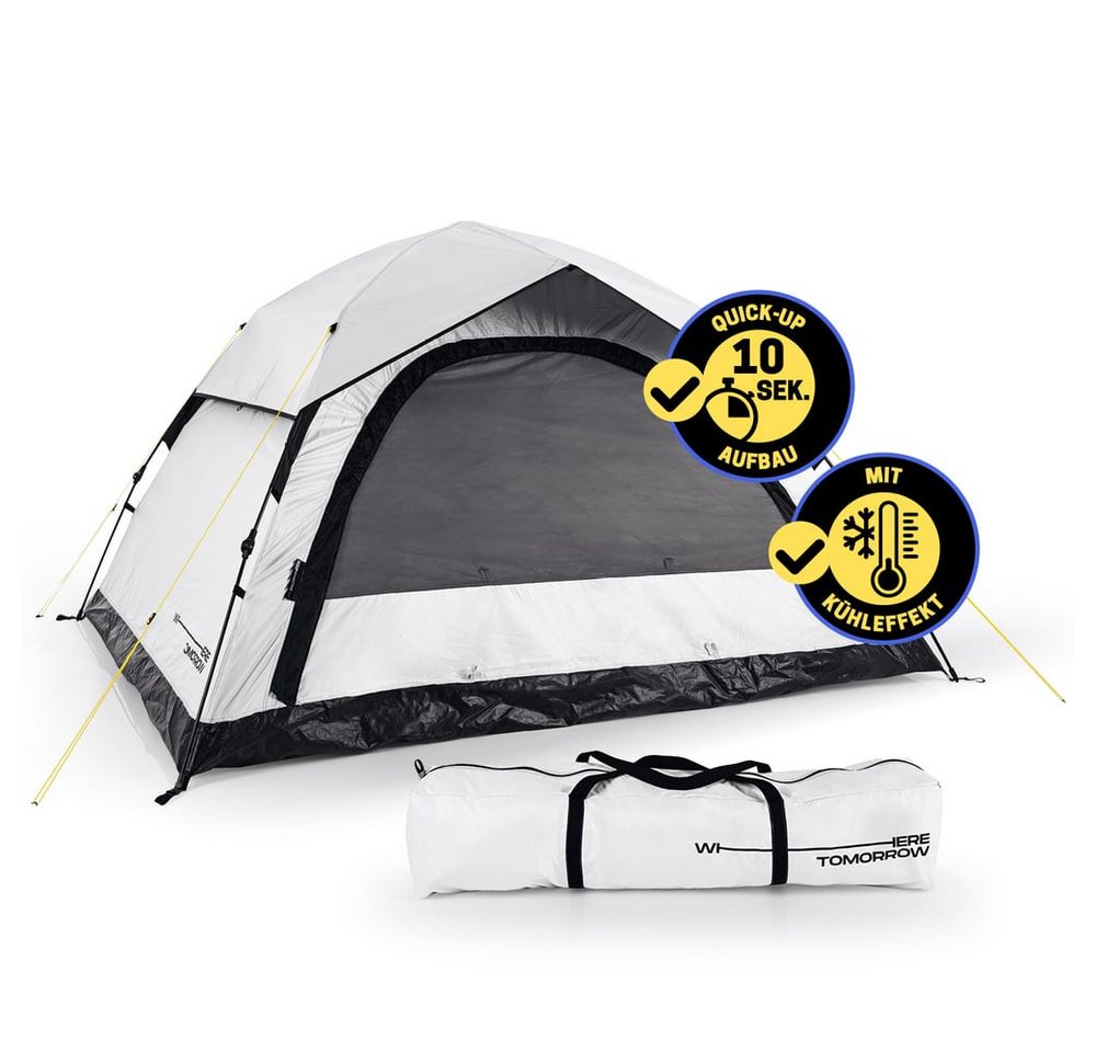 Lumaland Wurfzelt Pop Up Zelt für 6 Personen, Wurfzelt mit 10 Sek. Quick-Up Aufbau, (19 tlg), Wetterfestes Camping Zelt mit Kühl- & Verdunklungseffekt Bild 2
